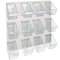 Azar Displays 12 Mini Bucket Peg Wall Accessory Organizer Set 24''W x 24''H Pegboard Panel 700685-WHT - alternate 1